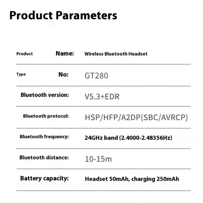 Nouveaux écouteurs sans fil à conduction osseuse Bluetooth 5.3, étanches, pour le sport, longue autonomie, HiFi stéréo, réduction du bruit des appels