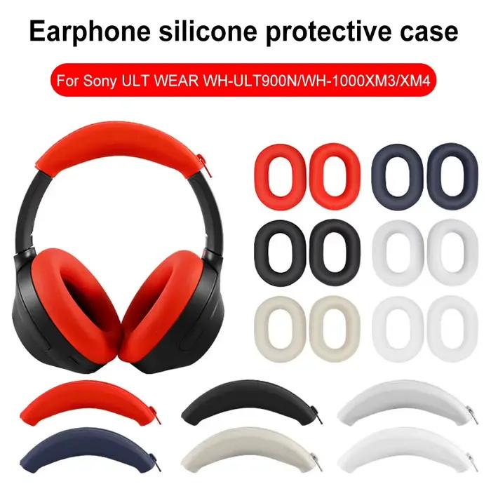Étui en Silicone Antibruit pour Écouteurs Sony ULT WEAR WH-ULT900N WH-1000XM3 XM4 Occasions Spéciales Blanc Noir Rouge Ivoire Gris Bleu Foncé