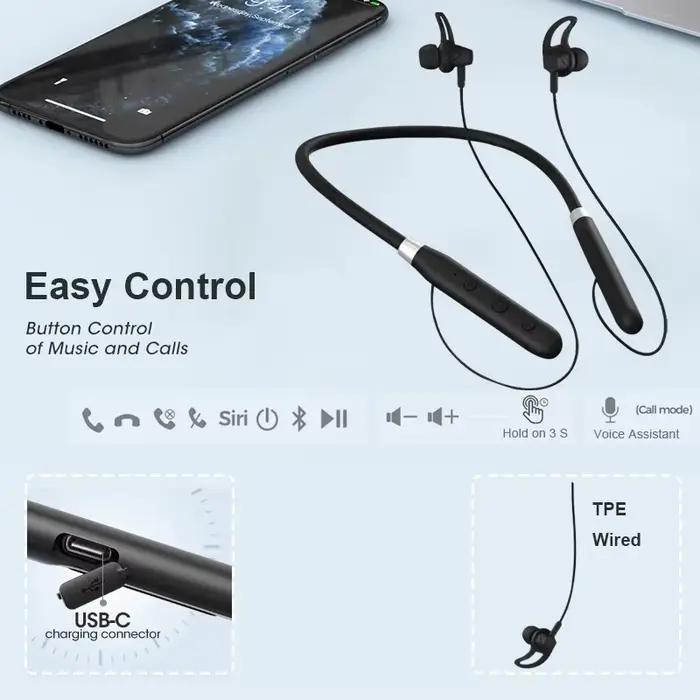 Écouteurs Bluetooth sans fil avec micro