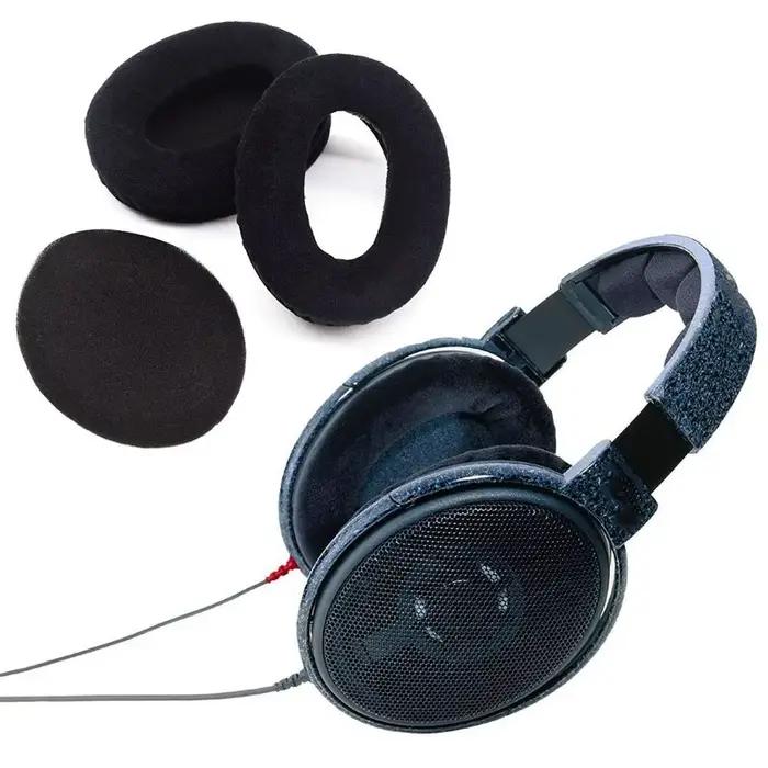 Coussinets d'oreille en cuir PU et velours pour Sennheiser HD525 HD535 HD545 HD565 HD580 HD600 HD650 oreillettes compatibles confortables et durables