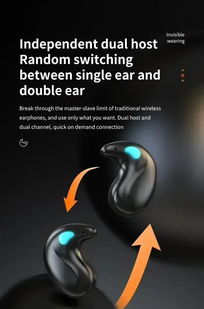 Écouteurs sans fil EOENKK X55 haute fidélité pour musique, sport et sommeil avec réduction de bruit Bluetooth 5.0
