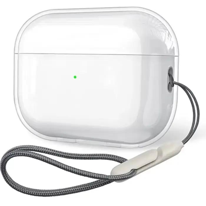 Étui Souple Transparent Antichoc avec Lanière pour AirPods 1 2 3 Pro Pro2 Pro3 Occasions Spéciales Housse de Chargement Multicolore