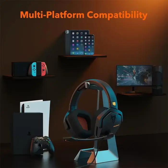 NUBWO N16 casques Gamer HIFI suppression du bruit micro son stéréo conception confortable porter des écouteurs de jeu pour PS5, PS4, Xbox One