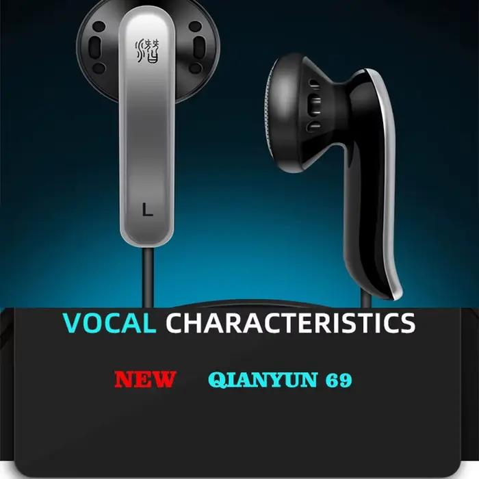 Original QianYun Qian 69 Hifi dans l'oreille écouteur haute qualité basse dynamique tête plate 3.5mm écouteurs casque pour xiaomi huawei