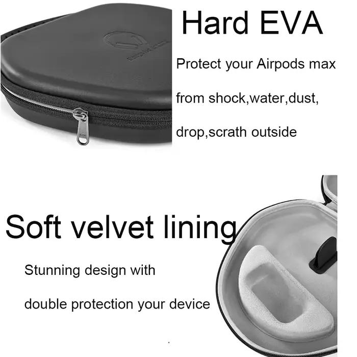 Le plus récent étui intelligent pour Airpods Max avec veille automatique coque rigide EVA étanche antichoc Portable sac de transport organiser pochette