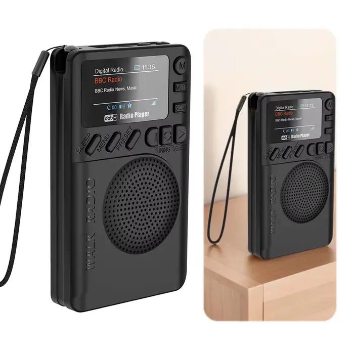 Mini Radio Numérique DAB FM avec Prise Casque Ecran Couleur pour Course et Sport Haut-parleur Lecture MP3 Bluetooth 5.0