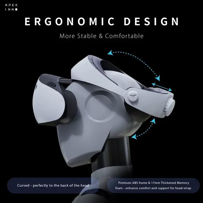 APEXINNO Coussin en mousse pour bandeau confortable pour casque PSVR2 et PS5 VR Améliorez votre PlayStation VR2 Expérience d'accessoires vr