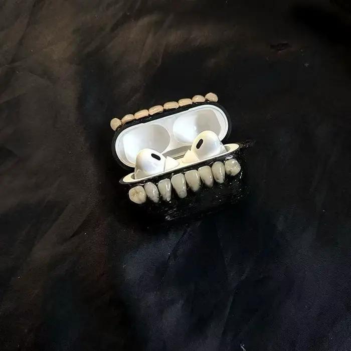 Airpods1/2 tendance universel 4 3 2 1 Pro 3 Pro 2 Pro stéréo requin sac à dos Bluetooth écouteur étui de protection