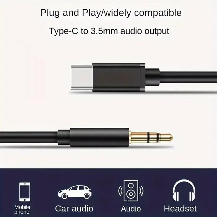 Câble adaptateur audio USB Type C vers prise jack 3