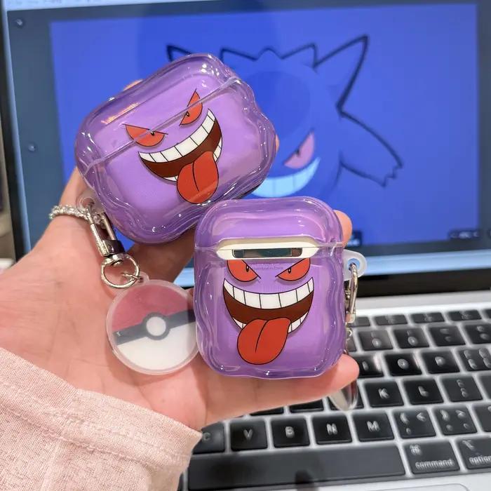 Dernier Pokémon pour Gengar léger Anti-chute sans fil Bluetooth casque housse de protection pour Airpods 4 1 2 3 Pro Pro 2 Pro 3