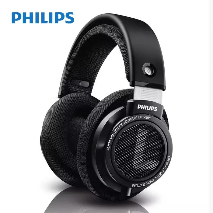Casque Philips SHP9500 Stéréo Haute-Fidélité Filaire pour Musique et Jeu avec Sac Transport et Connecteurs Polyvalents