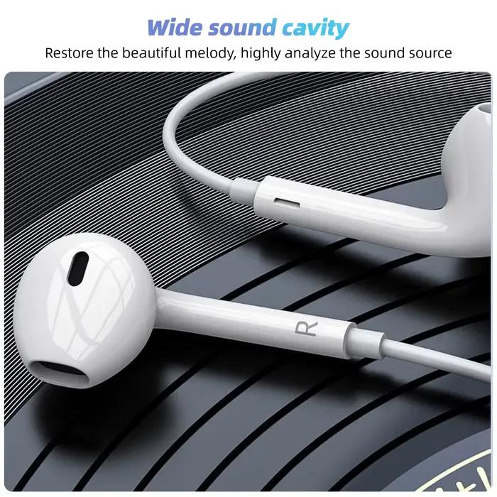 Écouteurs intra-auriculaires filaires Fonken pour smartphone compatibles sport musique avec microphone contrôle volume occasions spéciales