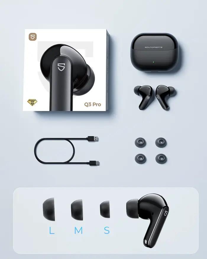SoundPEATS Q3 pro écouteurs sans fil suppression Active du bruit Bluetooth V6.0