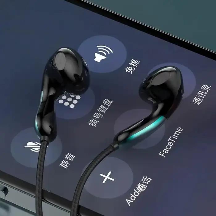 Écouteurs filaires USB C Type C avec microphone et télécommande