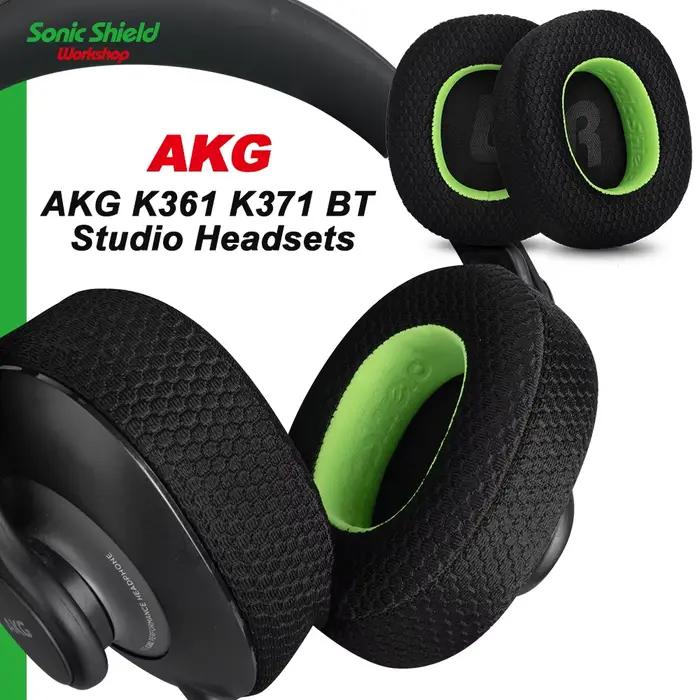 Coussinets d'oreille remplacement AKG K361 K361BT K371 K371BT mousse à mémoire de forme tissu olive haute qualité isolation phonique confort usage occasionnels cadeau