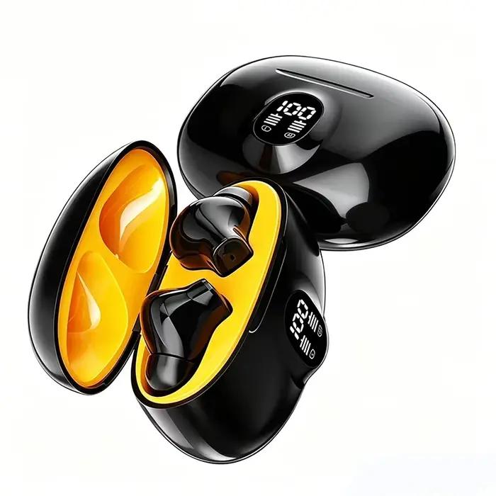 Ecouteurs intra-auriculaires sans fil pour sport annulation bruit affichage LED son stéréo HiFi blanc bleu rouge