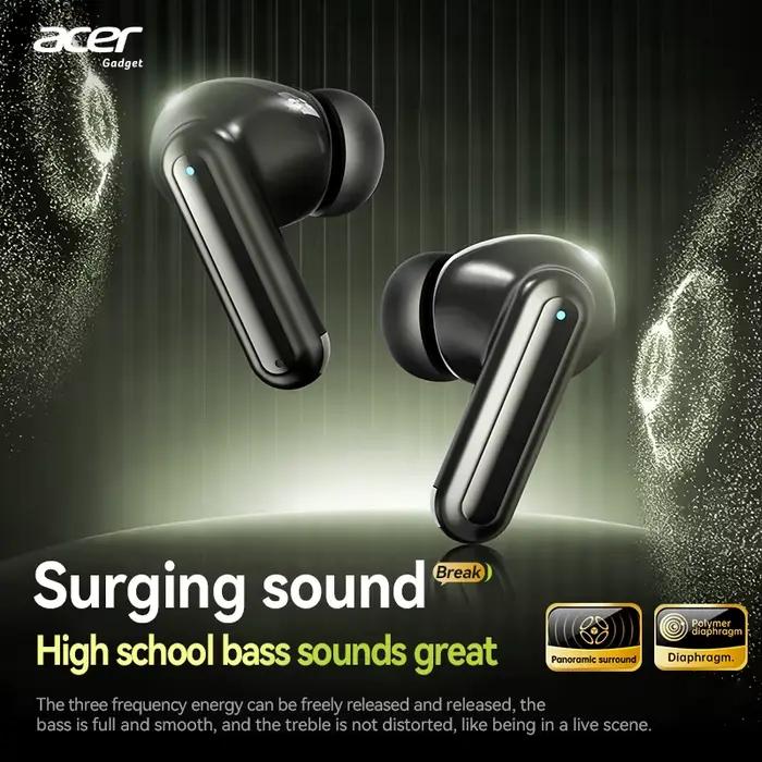 Écouteurs intra-auriculaires sans fil Bluetooth Acer ANC Appels HD Son Surround Dolby Batterie Grande Capacité Longue Autonomie Musique Jeux Sport Course Pied Remise Forme Occasions Spéciales