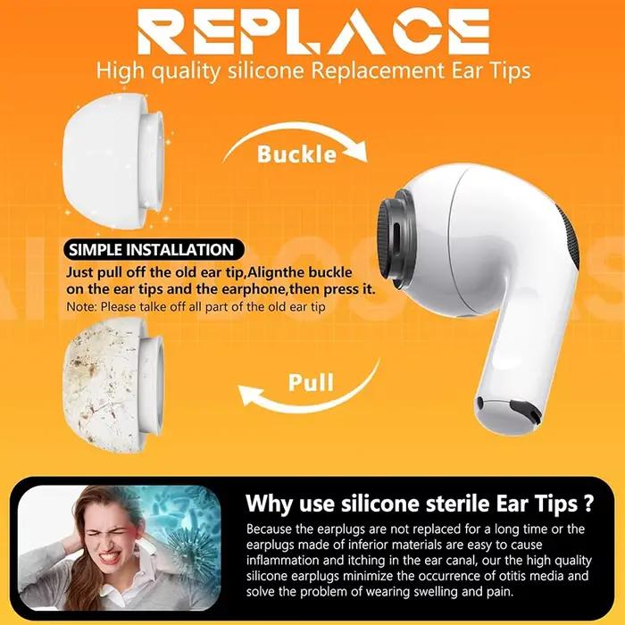 Embouts d'oreille de remplacement pour AirPods Pro2 1 génération