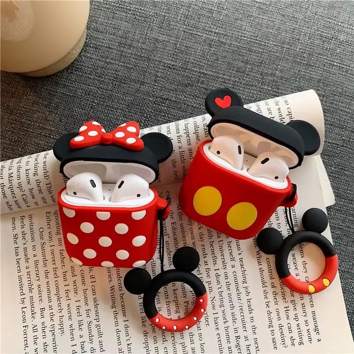 Coque en silicone avec nœud à pois pour Apple AirPods 2 3 4 Pro 2 Pro3