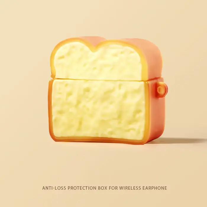 3D biscuits au chocolat couverture de pain pour AirPods 4 2025 dessin animé mignon étui pour écouteurs