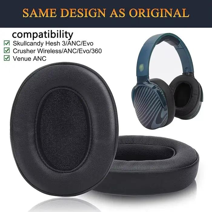 Coussinets d'oreille en cuir pour écouteurs Skullcandy Hesh 3 Hesh ANC Hesh Evo Venue ANC Crusher Wireless Crusher ANC Crusher 360 offrir confort sonore occasionnels