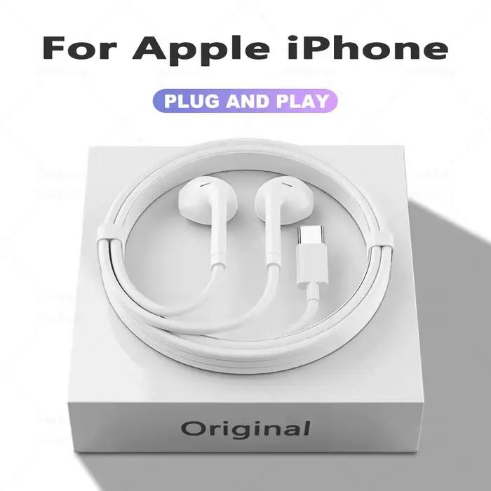 Écouteurs filaires originaux pour Apple iPhone 17 16 15 14 13 12 11 Pro Max iPad