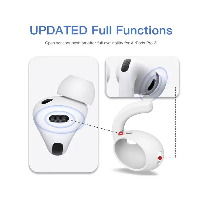 3 paires d'embouts de crochets d'oreille pour AirPods Pro 3 Pro 2