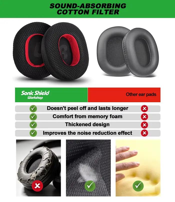 Coussinets d'oreille en mousse pour écouteurs Creative Sound BlasterX H5 H7