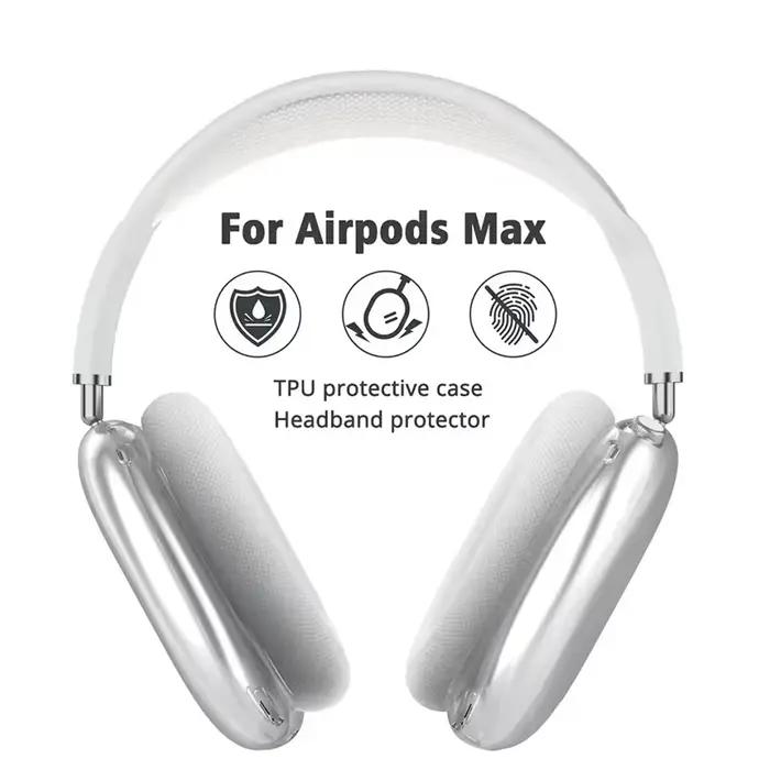 Pour AirPods Max étui Transparent souple TPU anti-rayures housse de protection pour Apple