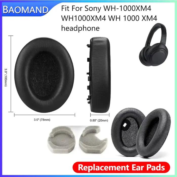 Coussinets d'oreille de remplacement pour écouteurs Sony WH-1000XM4 en mousse à mémoire de forme et cuir pour une isolation phonique supérieure et un confort maximal occasions spéciales et quotidienne