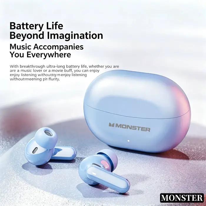 Écouteurs sans fil Bluetooth Monster ANC à réduction de bruit