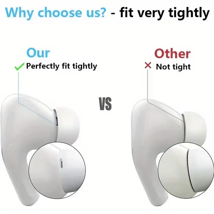 Embouts d'oreille en silicone liquide pour AirPods Pro 1 et 2 coussinets de réduction du bruit bouchons d'oreille personnalisables en plusieurs couleurs inclus stylo de nettoyage