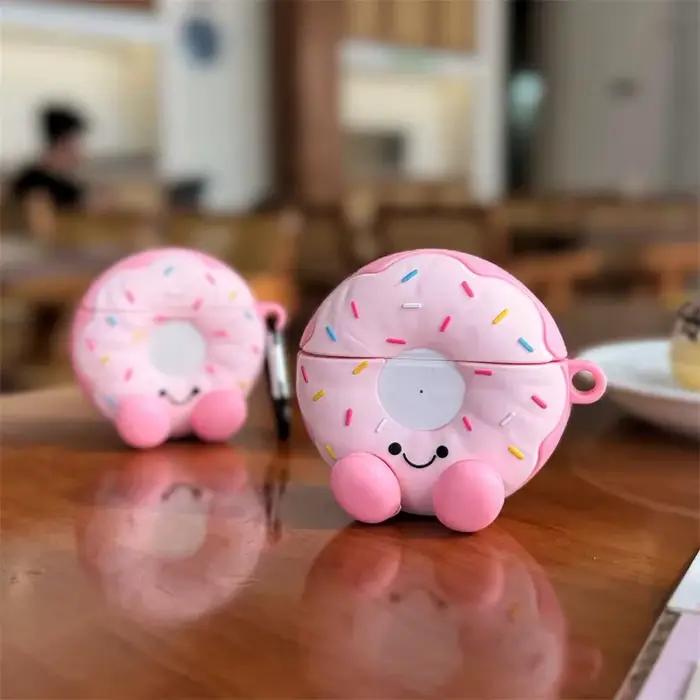 Pour Apple AirPods 1 2 3 4 Pro 2 étui 3D mignon dessin animé beignet Silicone écouteur