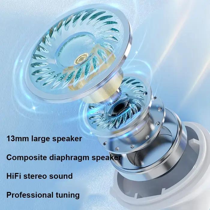 Écouteurs Bluetooth FITHEM Intra-auriculaires TWS sans fil avec annulation de bruit pour hommes et femmes occasions spéciales musique haute qualité