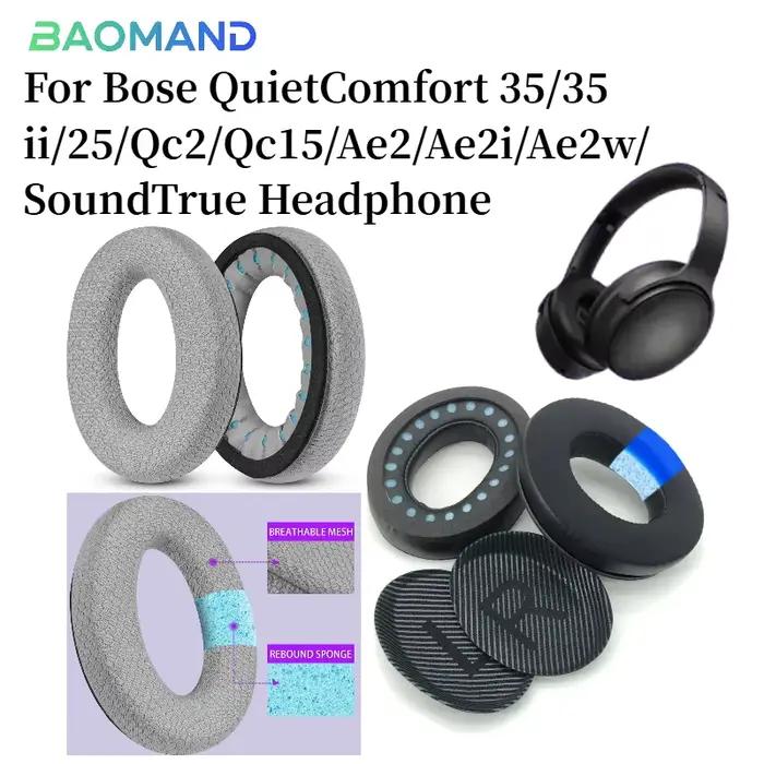 Manchons en éponge pour écouteurs Bose QuietComfort 35/35 ii/25/Qc2/Qc15/Ae2/Ae2i/Ae2w/SoundTrue