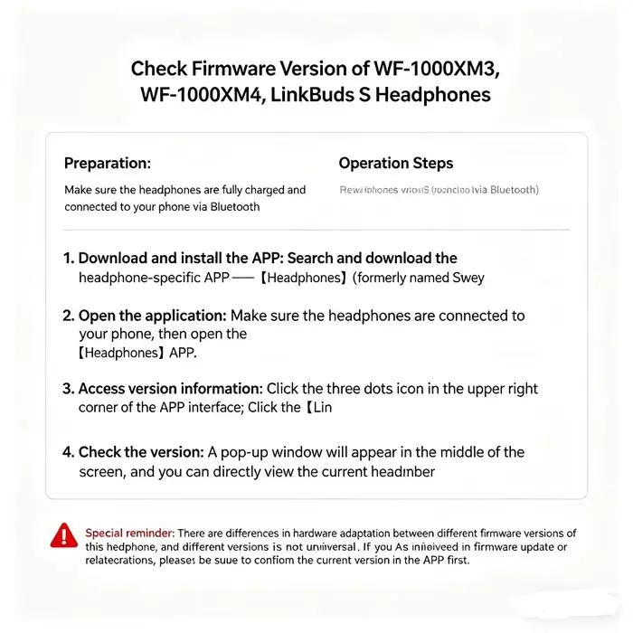 CAOX 95% Neuf pour Sony WF-1000XM4 Oreillettes gauche et droite (Veuillez indiquer la version du firmware des écouteurs)