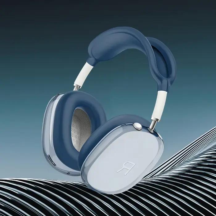 Pour AirPods Max 4 en 1 Silicone + TPU housse transparente antichoc oreillettes