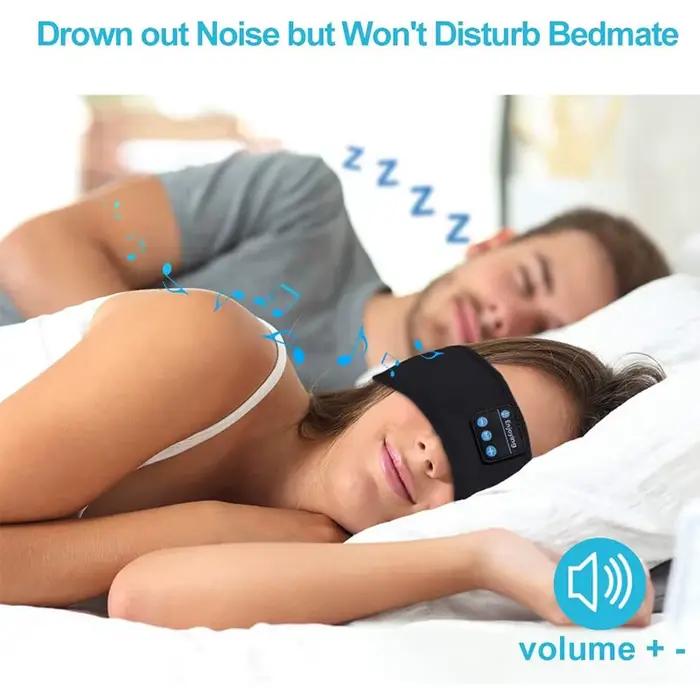Écouteurs Bluetooth sport côté dormir bandeau élastique sans fil casque musique masque pour les yeux sans fil Bluetooth casque bandeau