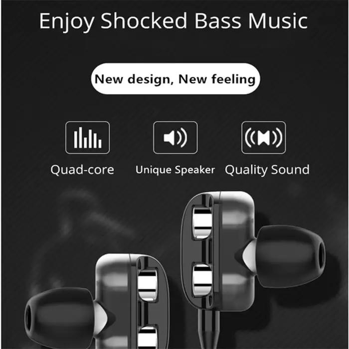 Écouteurs intra-auriculaires VORTNGLE stéréo filaires pour iPhone Xiaomi Huawei, son à basses fréquences, réduction du bruit, pour course à pied et jeux