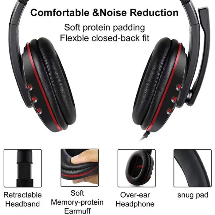 Casque de jeu intra-auriculaire DIXSG avec microphone pour gamers confortables et communication précise occasions spéciales