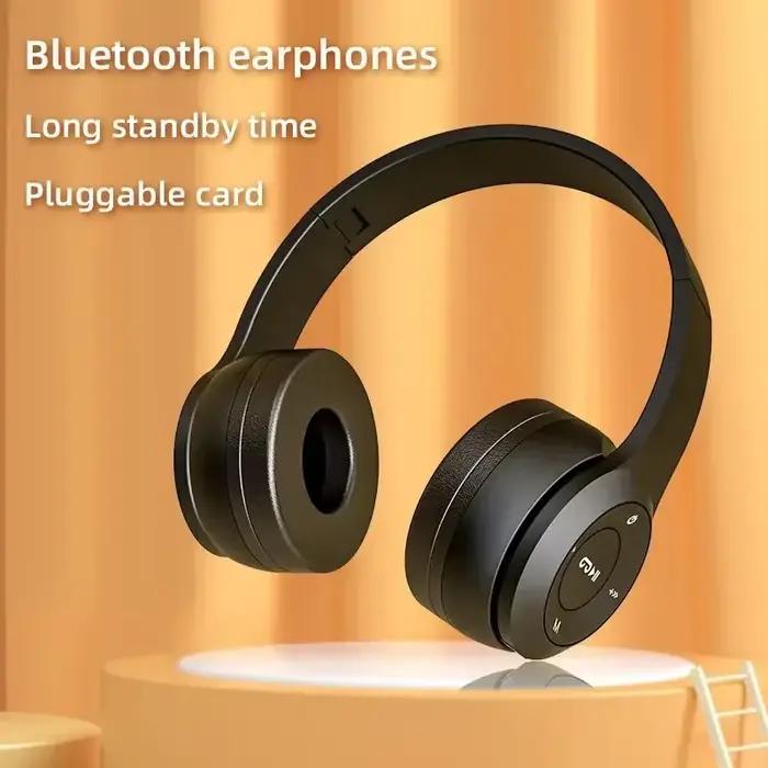 Casque de jeu Bluetooth 5.0 sans fil pour sport de plein air compatible avec iPhone Samsung PC et accessoires de jeu pliable pour hommes femmes occasions spéciales