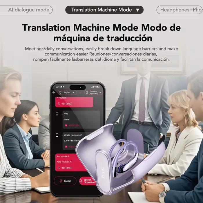 HTC NE23 OWS casque sans fil 6.0 écouteurs de traduction double réduction du bruit appels IP55 Protection professionnelle