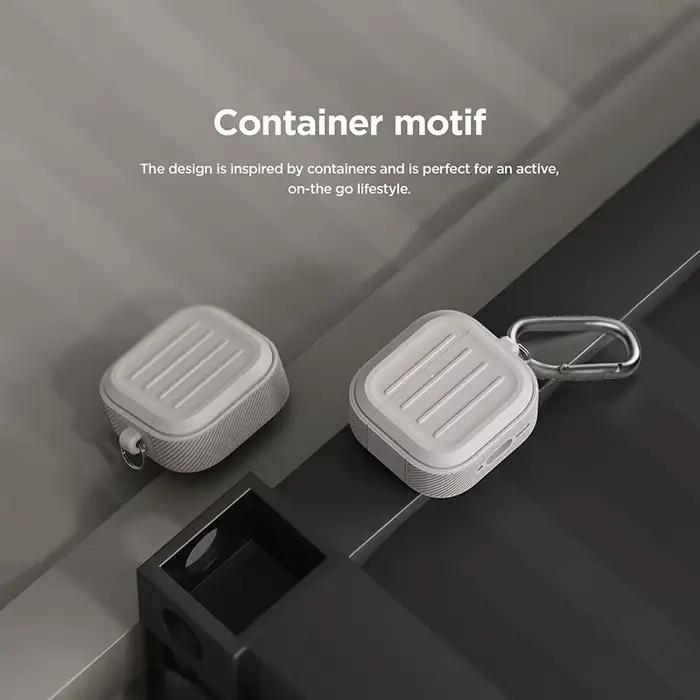Étui de protection en silicone souple pour AirPods Pro avec boucle porte-clés