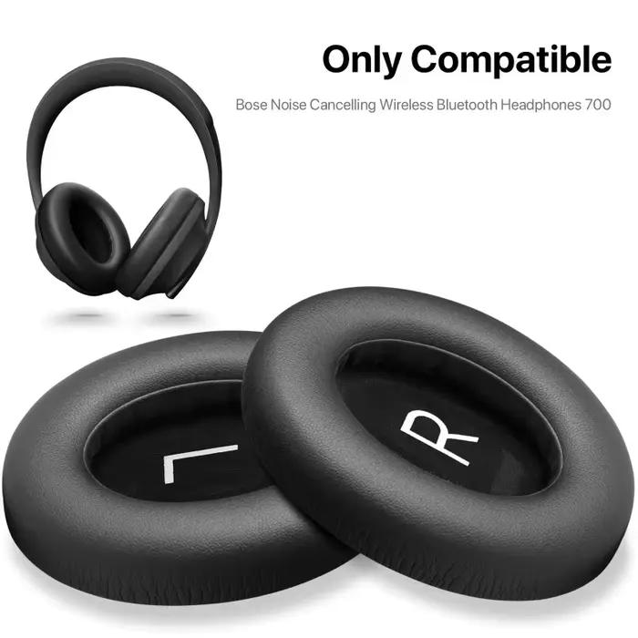 Oreillettes de remplacement en cuir pour Bose 700 NC700 avec coussinets d'oreille en mousse à mémoire de forme confortables pour un son plus clair et une isolation améliorée pour les amateurs de musique