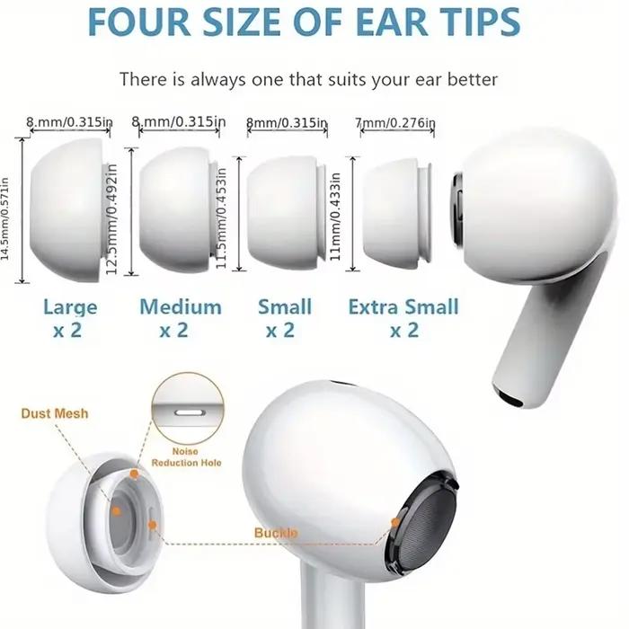 Embouts d'oreille en silicone liquide pour AirPods Pro 1 et 2 coussinets de réduction du bruit bouchons d'oreille personnalisables en plusieurs couleurs inclus stylo de nettoyage