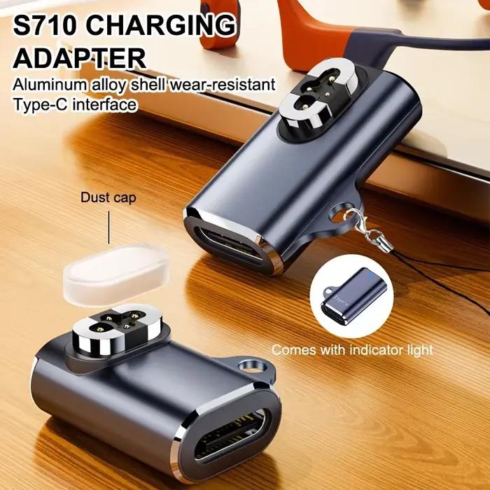 Pour SHOKZ OpenSwim Pro S710 adaptateur de chargeur de casque câble USB Type C convertisseur de charge de puissance à Conduction osseuse magnétique