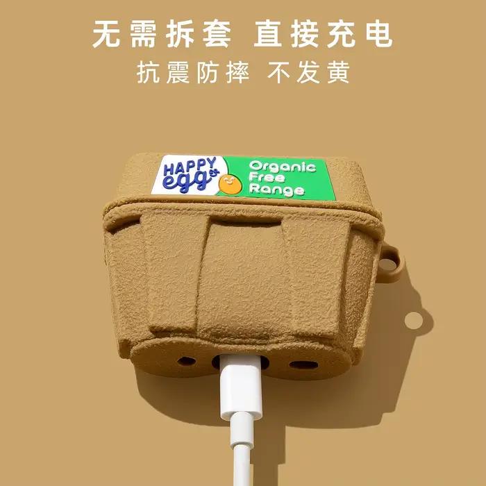 Pour Airpods 1 2 3 4 Pro Pro 2 Pro 3 oeuf Carton boîte Silicone étui pour écouteurs accessoires couverture