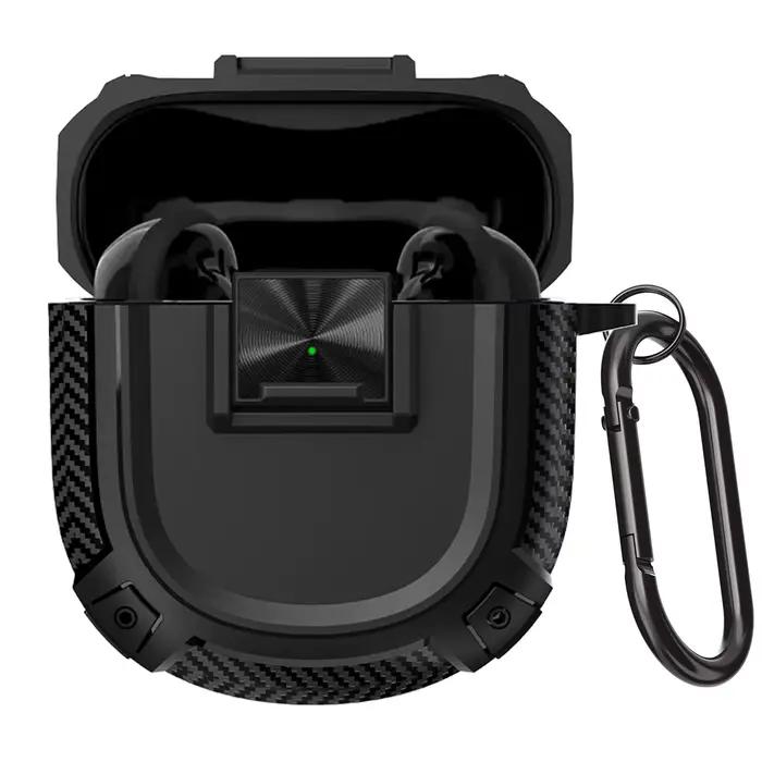 Étui de protection en fibre de carbone avec bouton-poussoir pour écouteurs Bose QuietComfort Ultra et II Occasions spéciales cadeau audiophile robuste et élégant