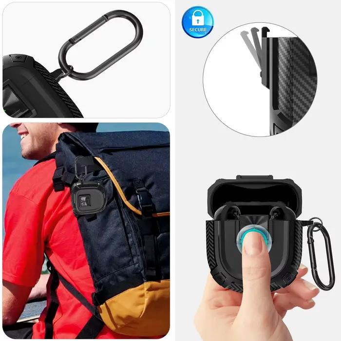 Étui de protection en fibre de carbone avec bouton-poussoir pour écouteurs Bose QuietComfort Ultra et II Occasions spéciales cadeau audiophile robuste et élégant