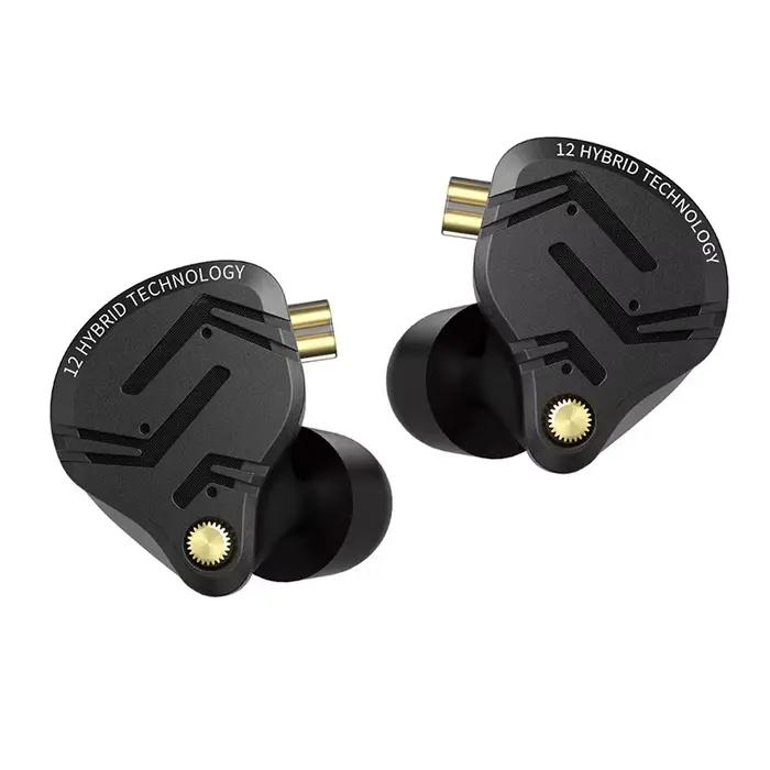 Écouteurs Intra-auriculaires KZ ZS12 PRO X en Métal avec Technologie Hybride 1DD+5BA Pour Musique, Jeu Vidéo, Chasse, Sport et Plus
